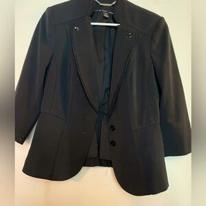 Black fashion jacket trim fit with detail